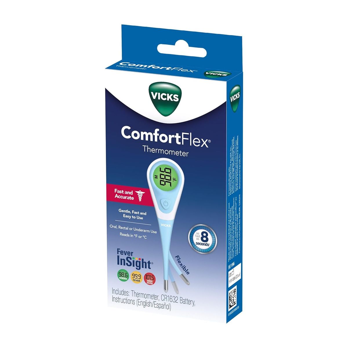 VICKS - Termometro Digital Vicks Comfortflex Toma Temperatura 8 Seg