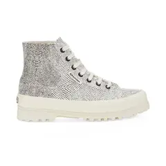 SUPERGA - Zapatilla 2341 Alpina Micro Snake White Black - Blanco