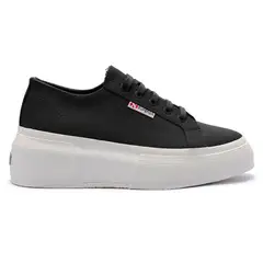 SUPERGA - Zapatilla 2287 Leather Nappa Black - Negro