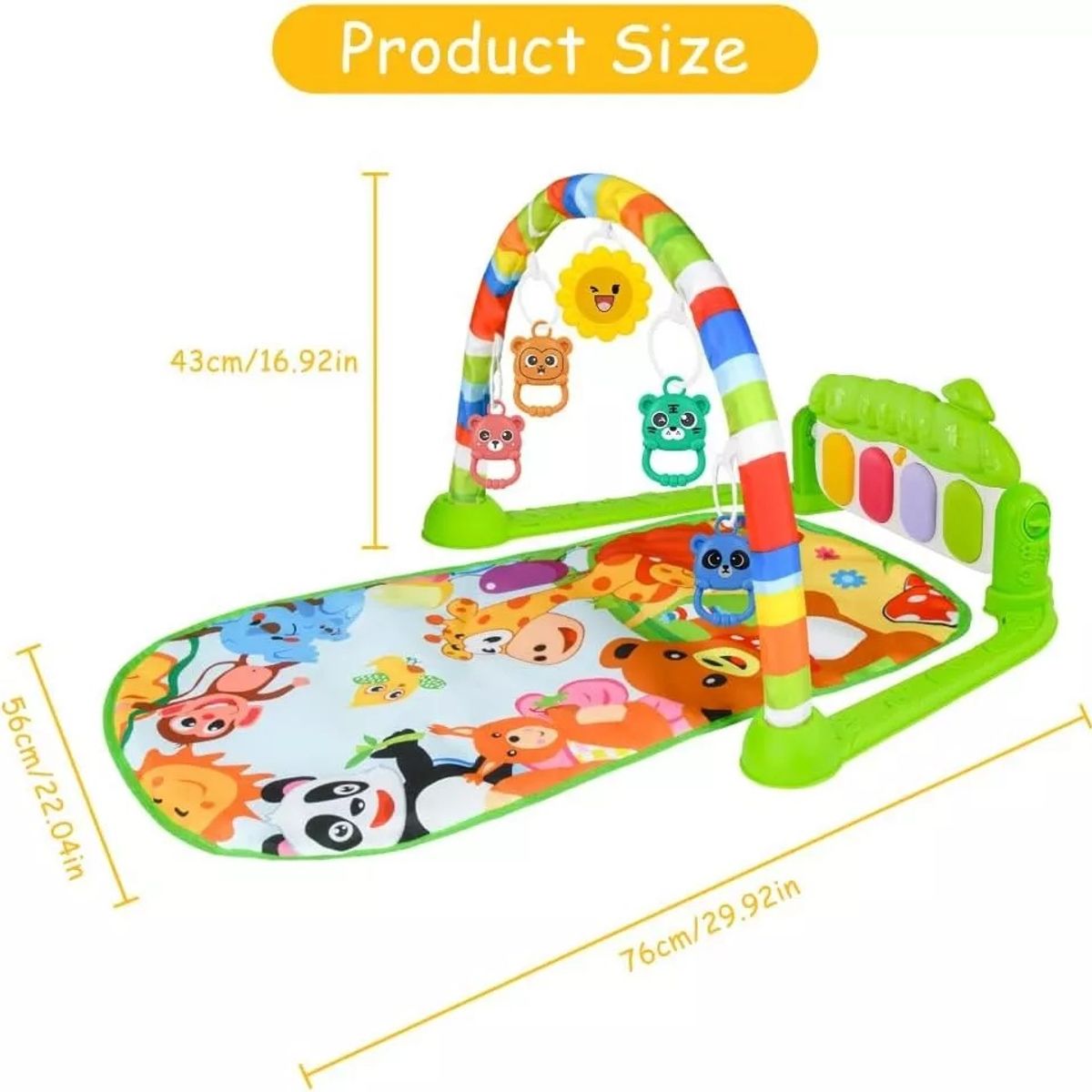 GENERICO - Alfombra Gimnasio Musical Con Piano Juguete Para Bebé