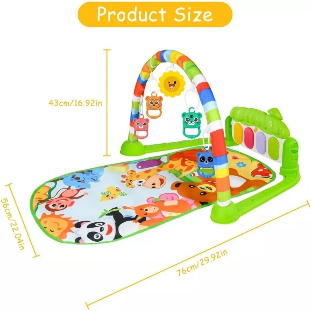 GENERICO - Alfombra Gimnasio Musical Con Piano Juguete Para Bebé