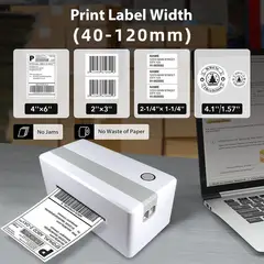 JAGIMA - Impresora Térmica de Etiquetas Bluetooth Tipo Phomemo 4x6