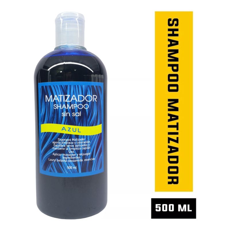 GENERICO - Matiozador Cabello Shampoo Azul Peluqueria Barberia 500g