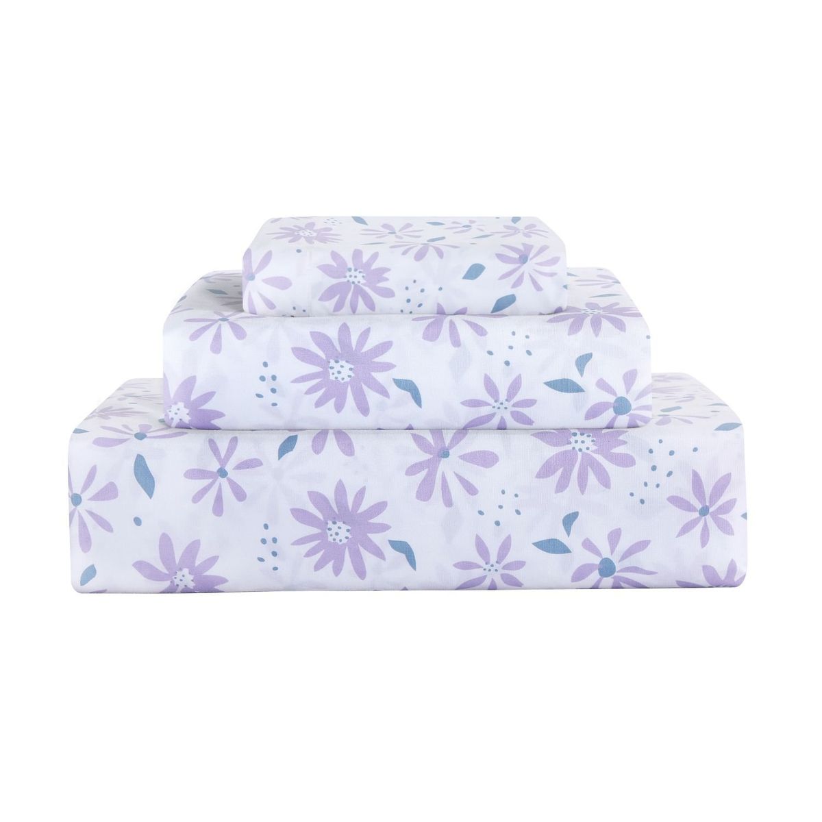 ANDES - SABANA ANDES MICROFIBRA ESTAMPADA HOJA LILA 15 PLAZA