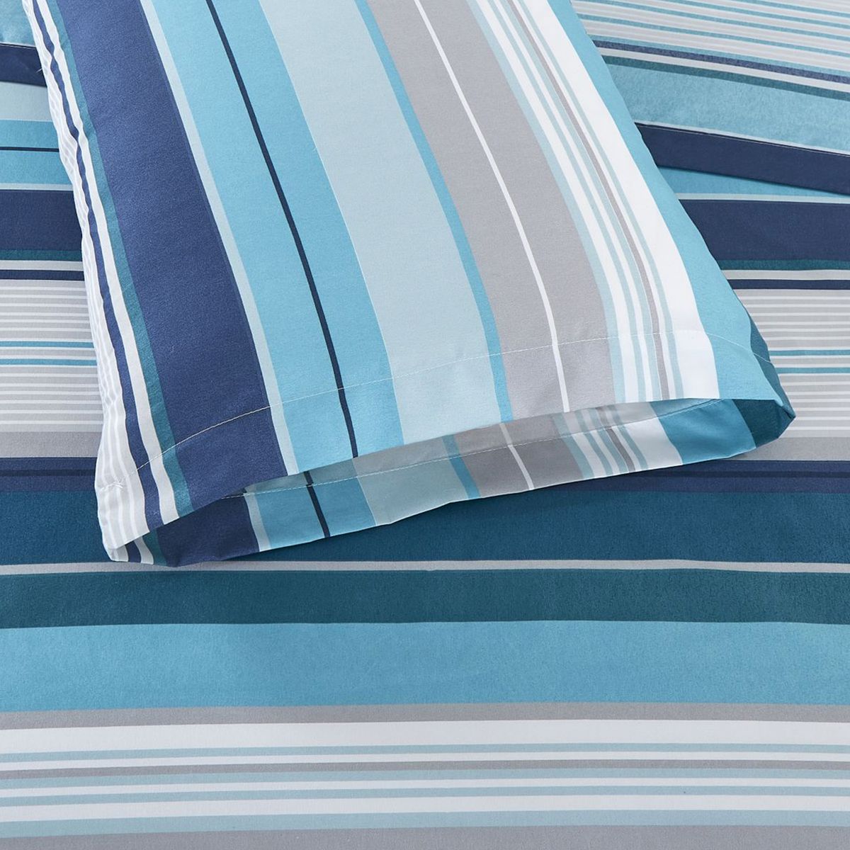 ANDES - SABANA ANDES MICROFIBRA ESTAMPADA RAYA TURQUESA 2 PLAZA