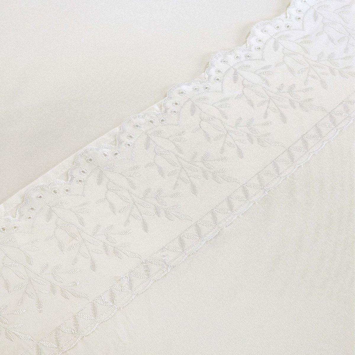 ANDES - SABANA ANDES MICROFIBRA BRODERIE CRUDO 2 PLAZA