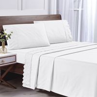 SABANA MICROFIBRA BRODERIE BLANCO KING