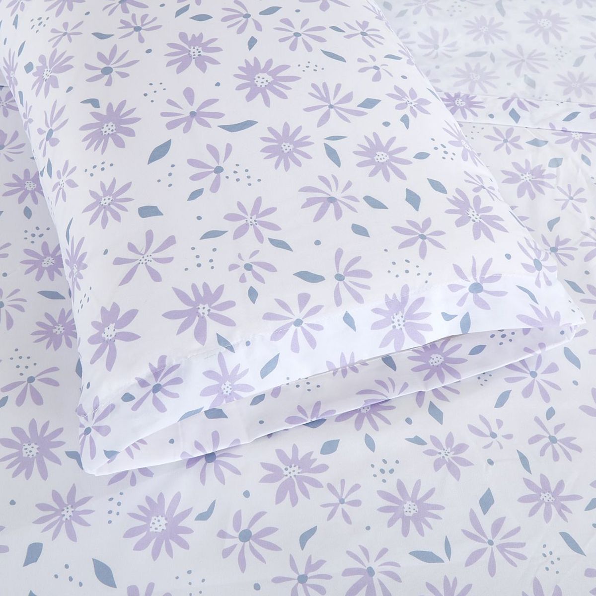 ANDES - SABANA ANDES MICROFIBRA ESTAMPADA HOJA LILA 2 PLAZA