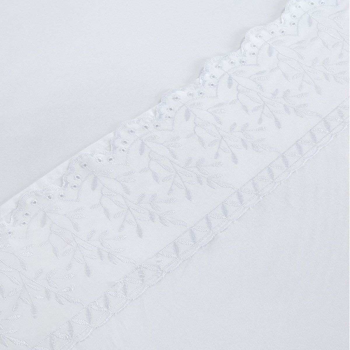 ANDES - SABANA ANDES MICROFIBRA BRODERIE BLANCO 2 PLAZA