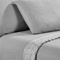 SABANA POLAR BRODERIE GRIS 2 PLAZAS