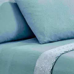 ANDES - SABANA POLAR BRODERIE CELESTE 2 PLAZAS