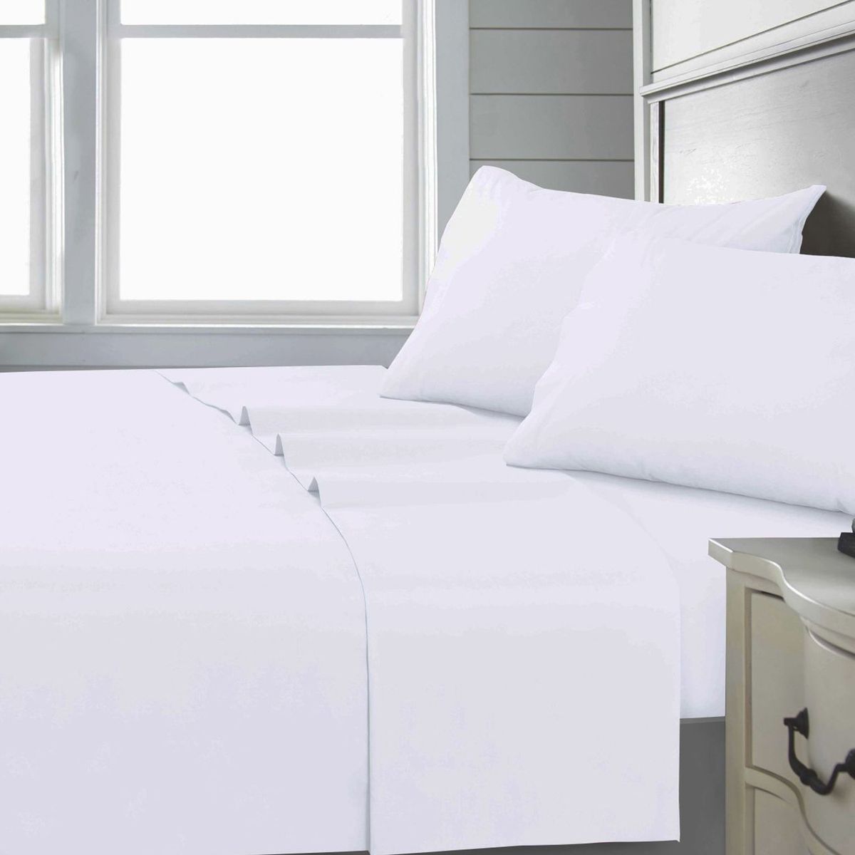 ANDES - SABANA ANDES 144 HILOS LISA BLANCO 2 PLAZAS