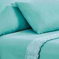 ANDES - SABANA POLAR BRODERIE TURQUESA KING