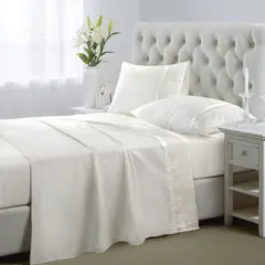 ANDES - SABANA 144 HILOS BRODERIE CRUDO 2 PLAZA