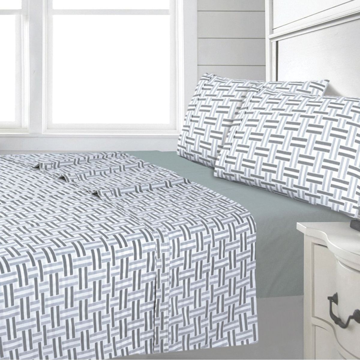 ANDES - SABANA  ANDES 144 HILOS LISA GRIS KING