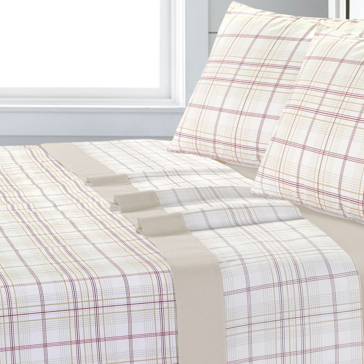 ANDES - SABANA ANDES ESTAMPADA 180 HILOS ESCOCES 106 2 PLAZA