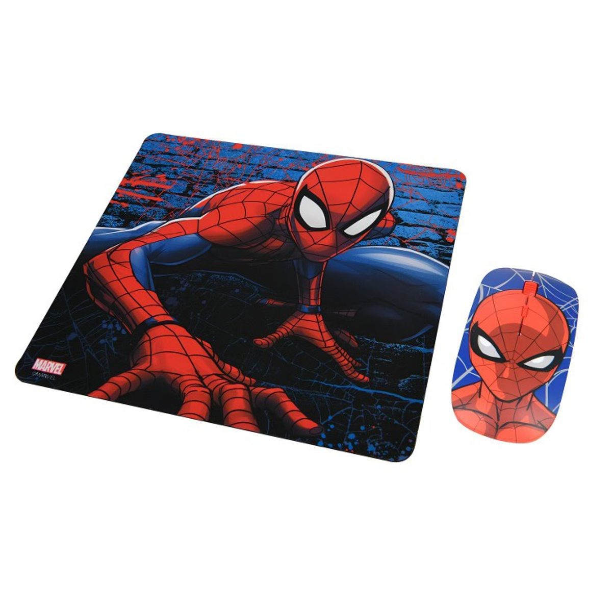 OEM - kit mouse inalambrico y mouse pad spiderman 2