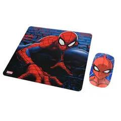 OEM - Kit mouse inalambrico y mouse pad spiderman 2