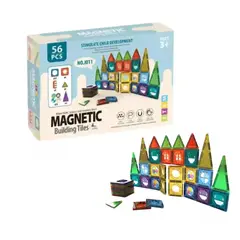 GENERICO - Bloques magnéticos didácticos Juego niños 56 piezas