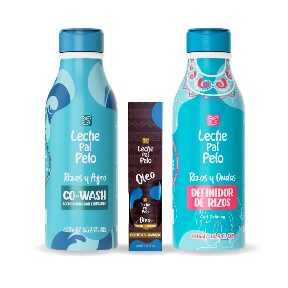 LECHE PAL PELO - Combo Rizos Perfectos Co-Wash + Definidor + Oleo