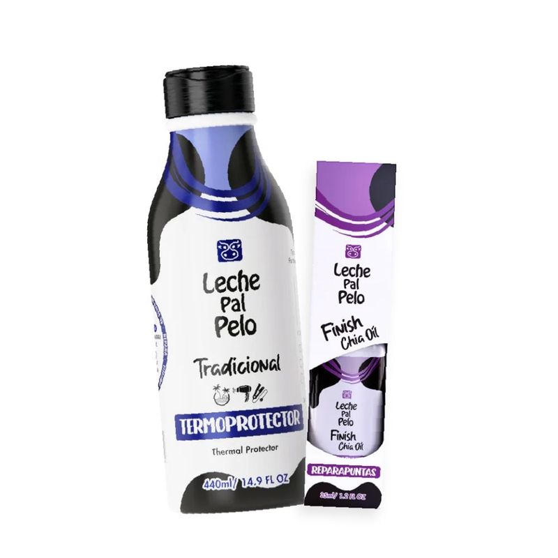 LECHE PAL PELO - Dúo Deluxe Termoprotector + Oleo repara puntas.-