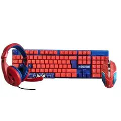 OEM - Kit gamer spiderman 3 en 1 teclado Mouse Audifono