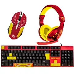OEM - Kit gamer iron man 3 en 1 3 en 1 teclado Mouse Audifono