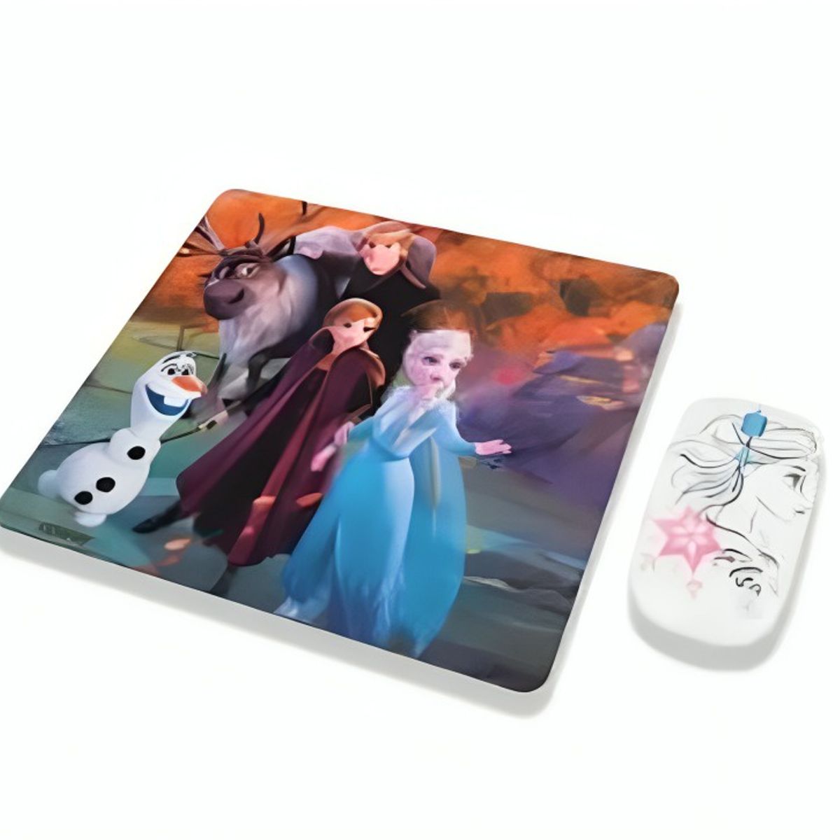 OEM - kit mouse inlambrico y mouse pad frozen