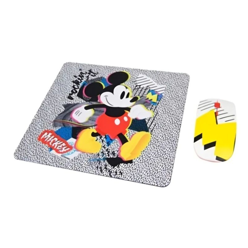 OEM - kit mouse inalambrico y mouse pad mickey 1.