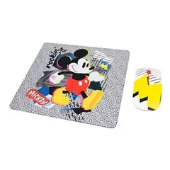OEM - Kit mouse inalambrico y mouse pad mickey 1.