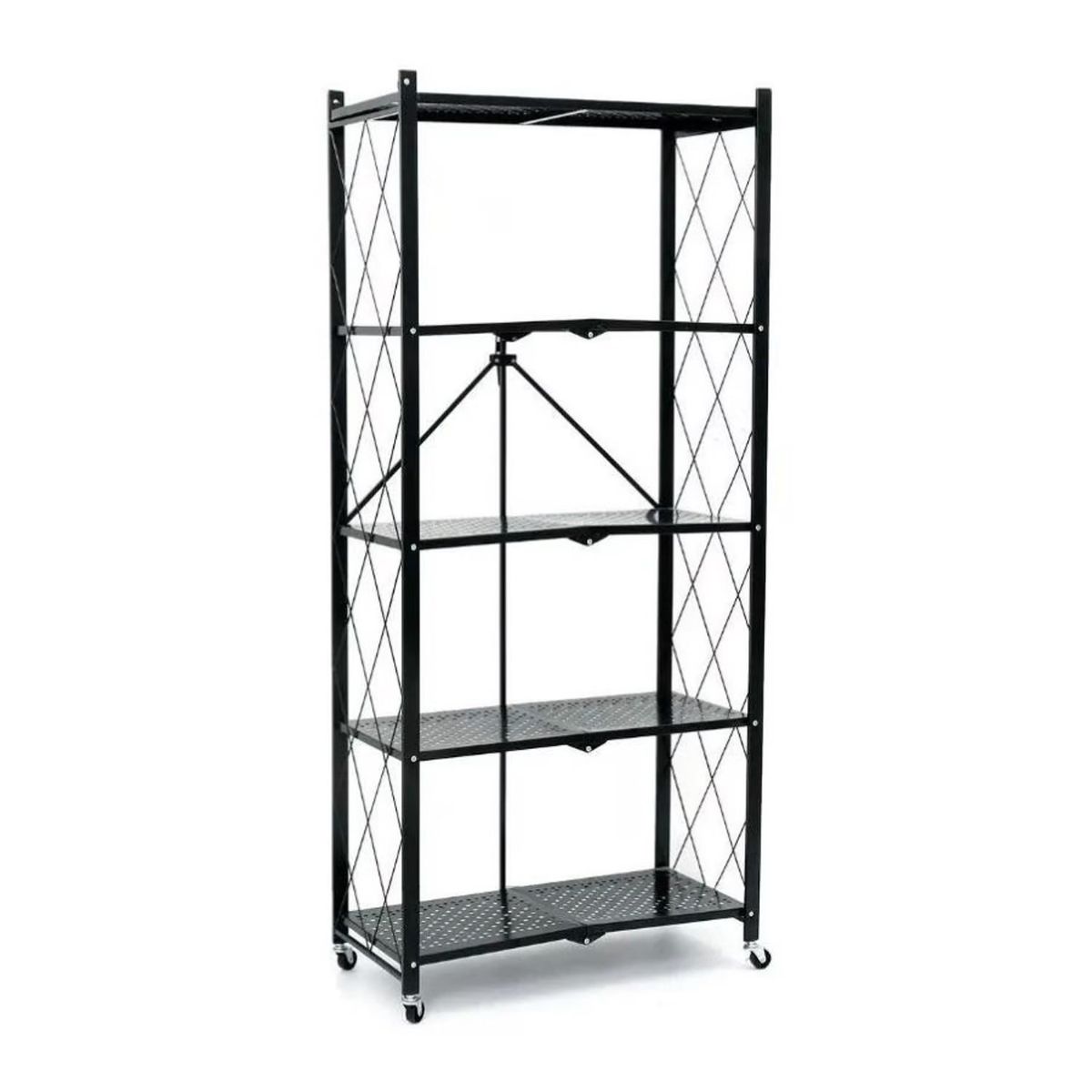 ANGELES DEL HOGAR - Estante Organizador Plegable Metálico Multiuso 5 Niveles