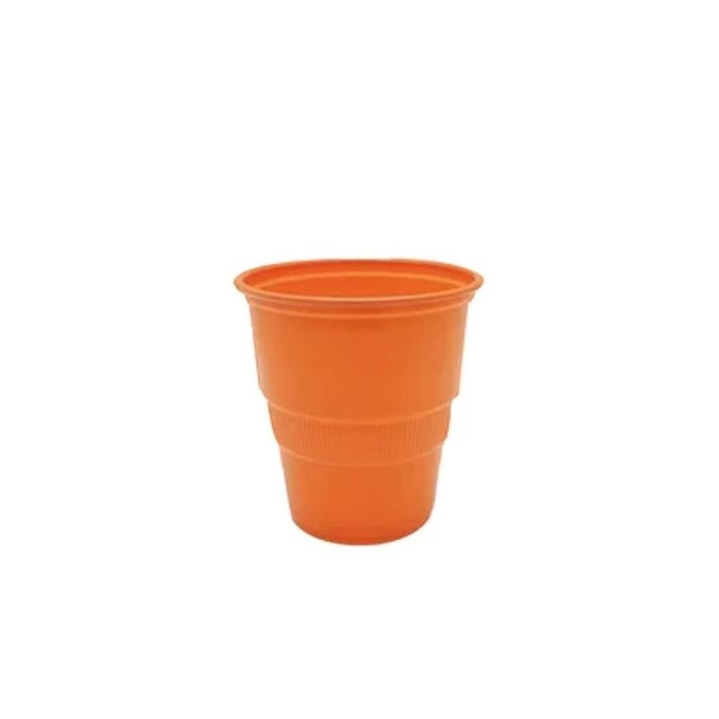 GENERICO - Vaso Plastico 300ml Naranja 10pcs