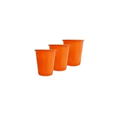 GENERICO - Vasos Plásticos 250ml 25pcs Naranjado