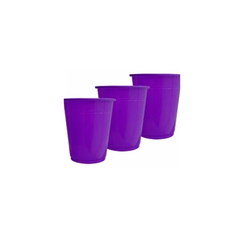 GENERICO - Vasos Plásticos 250ml 25pcs Morado