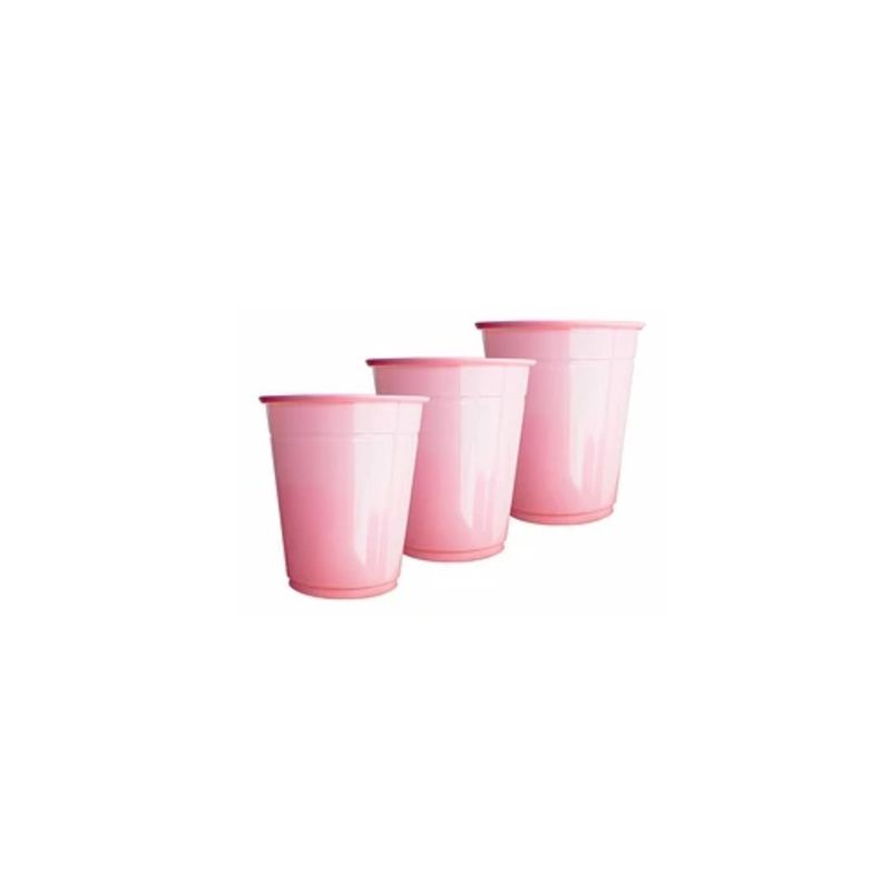 GENERICO - Vasos Plásticos 250ml 25pcs Rosado