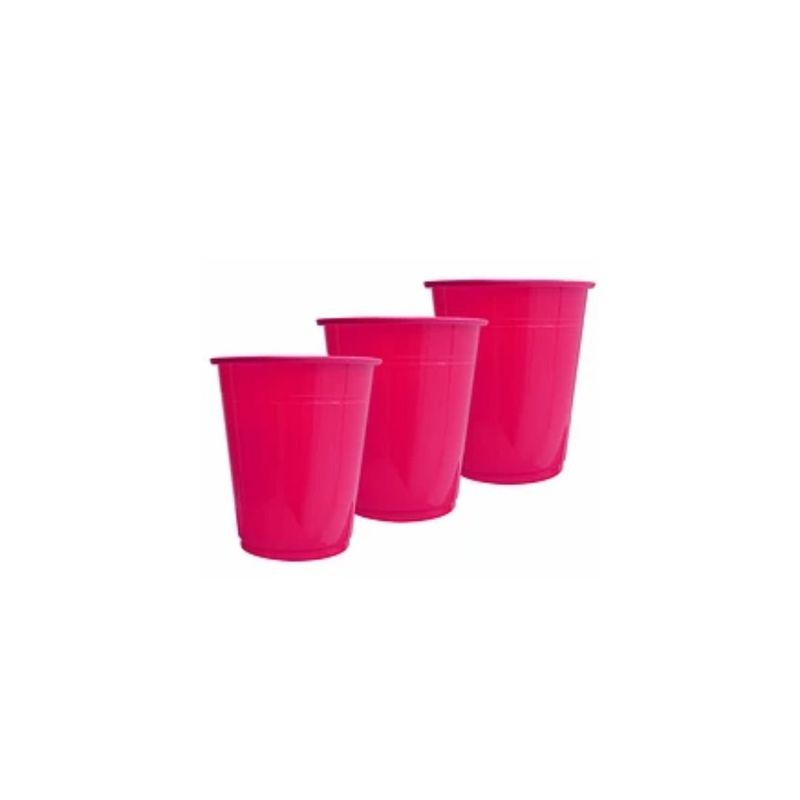 GENERICO - Vasos Plásticos 250ml 25pcs Fucsia