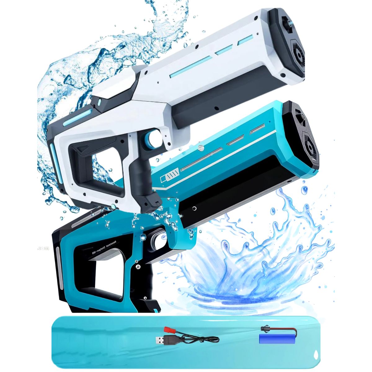 GENERICO - PISTOLA BLASTER LANZA AGUA ELECTRICA AUTOMATICA RECARGABLE