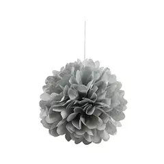 GENERICO - DECO FLUFFY PLATEADO 25CM X1 UNI