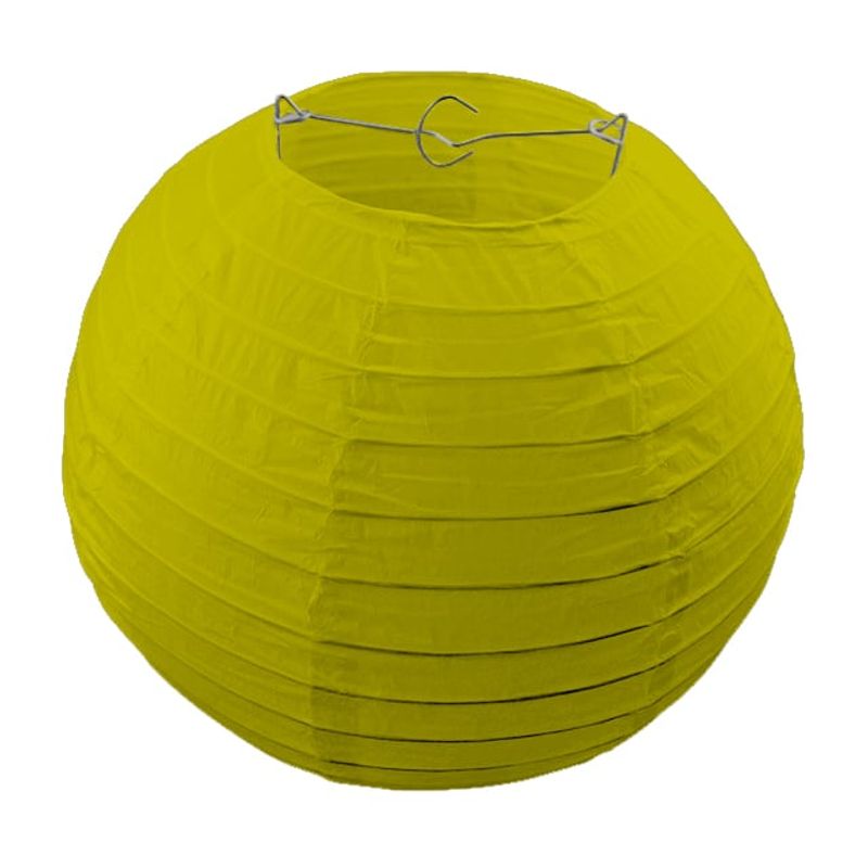 GENERICO - DECO LAMPARA PAPEL AMARILLO 25CM X1 UNI