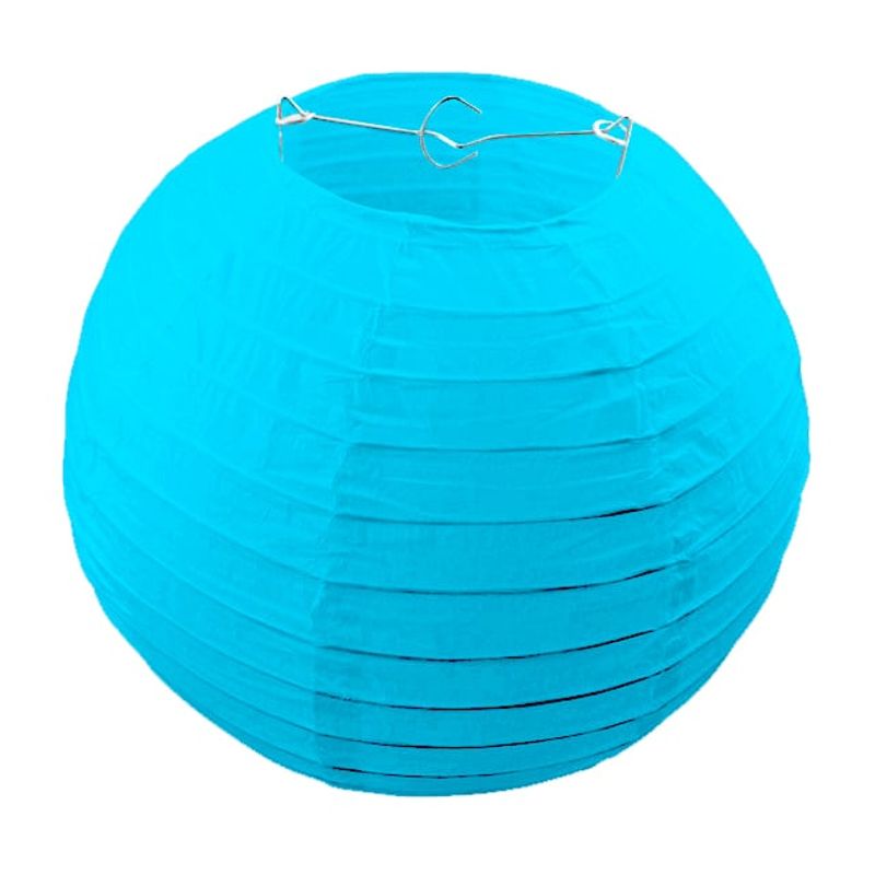 GENERICO - DECO LAMPARA PAPEL CELESTE 25CM X1 UNI