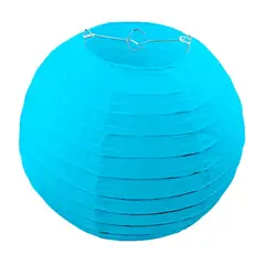 GENERICO - DECO LAMPARA PAPEL CELESTE 25CM X1 UNI