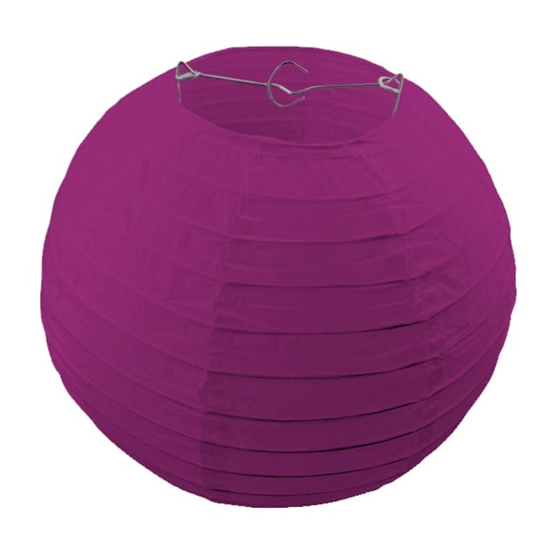 GENERICO - DECO LAMPARA PAPEL FUCSIA 25CM X1 UNI