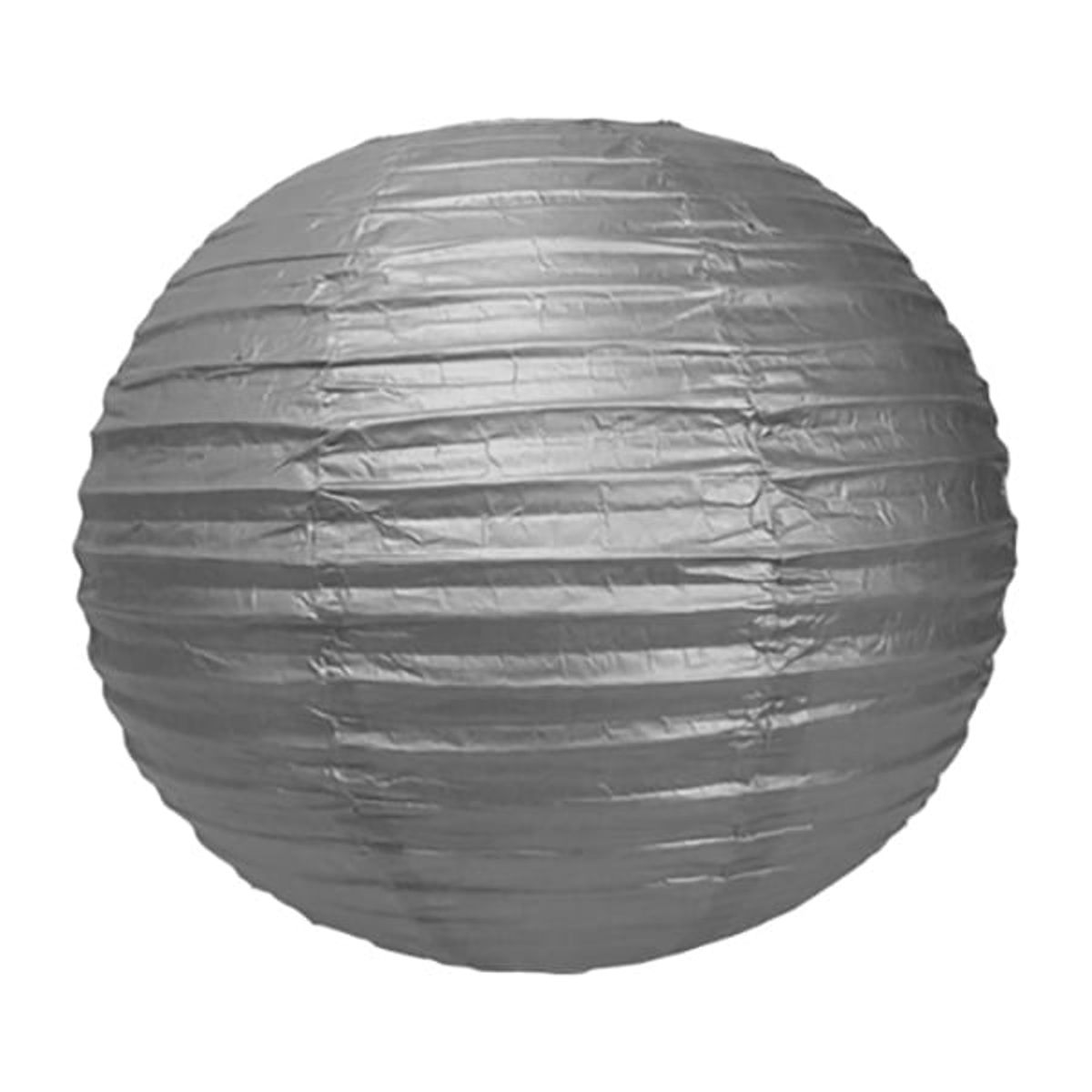 GENERICO - DECO LAMPARA PAPEL PLATEADO 25CM X1 UNI