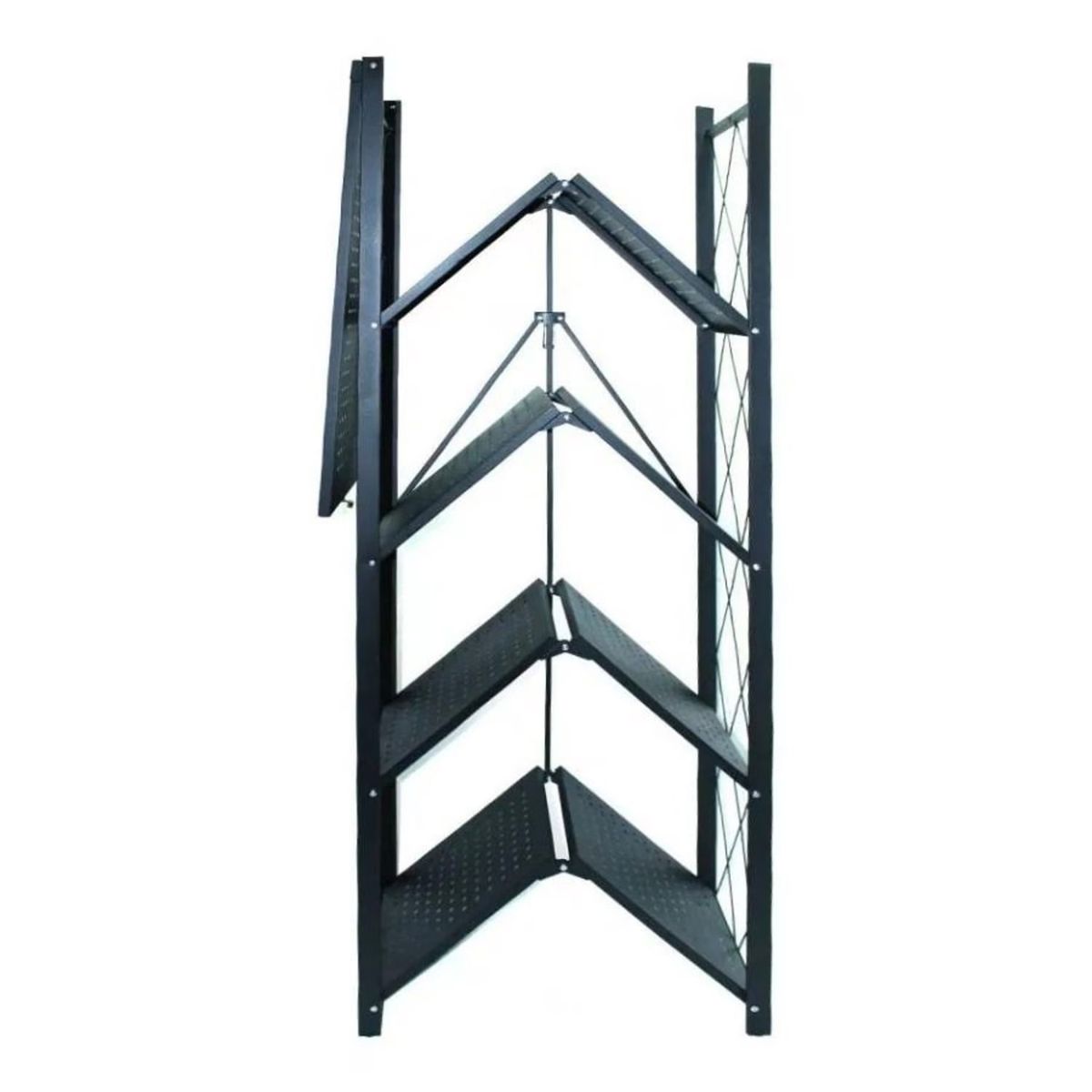 ANGELES DEL HOGAR - Estante Organizador Plegable Metálico Multiuso 5 Niveles