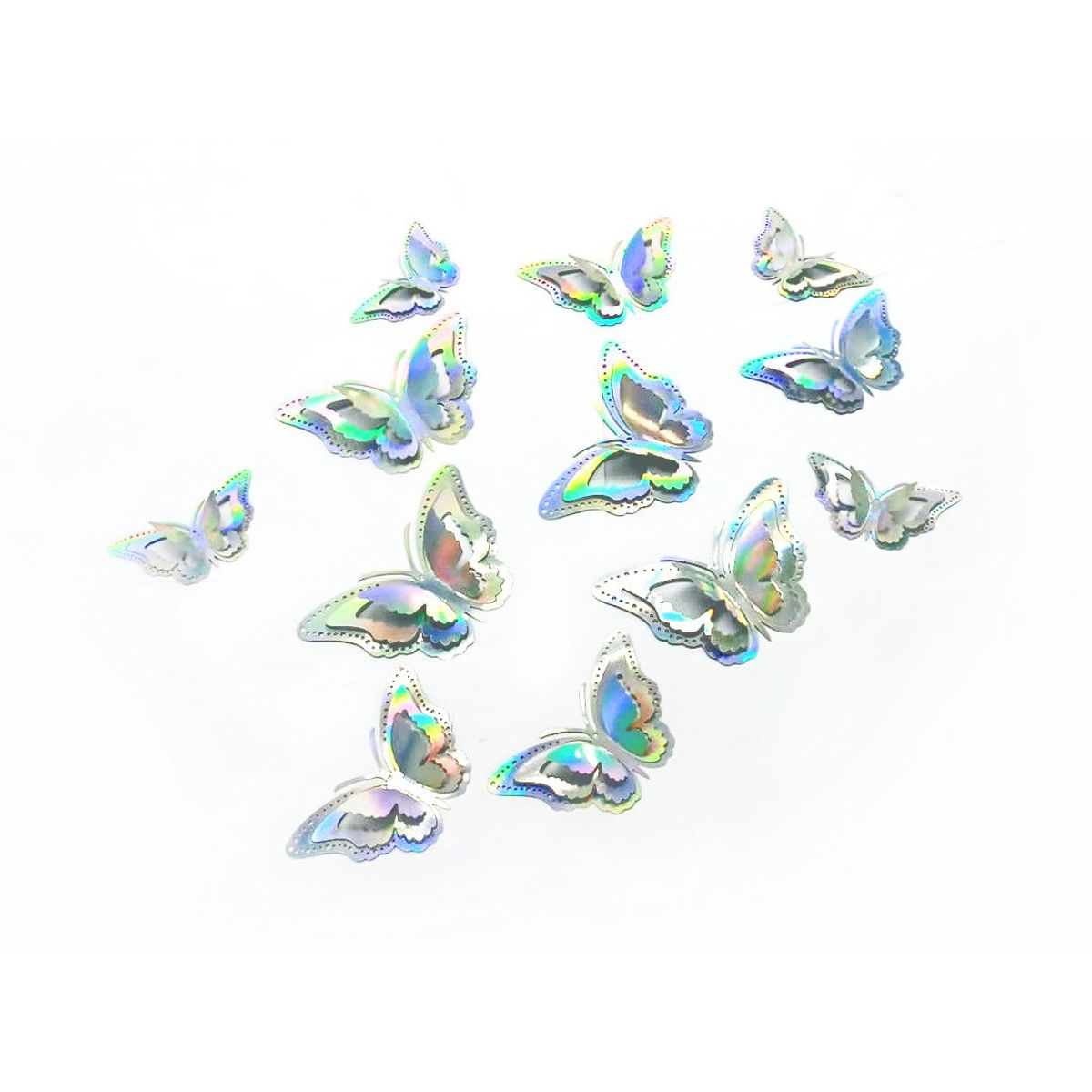 GENERICO - DECO MARIPOSA SILVER NACARDO X12 UNI