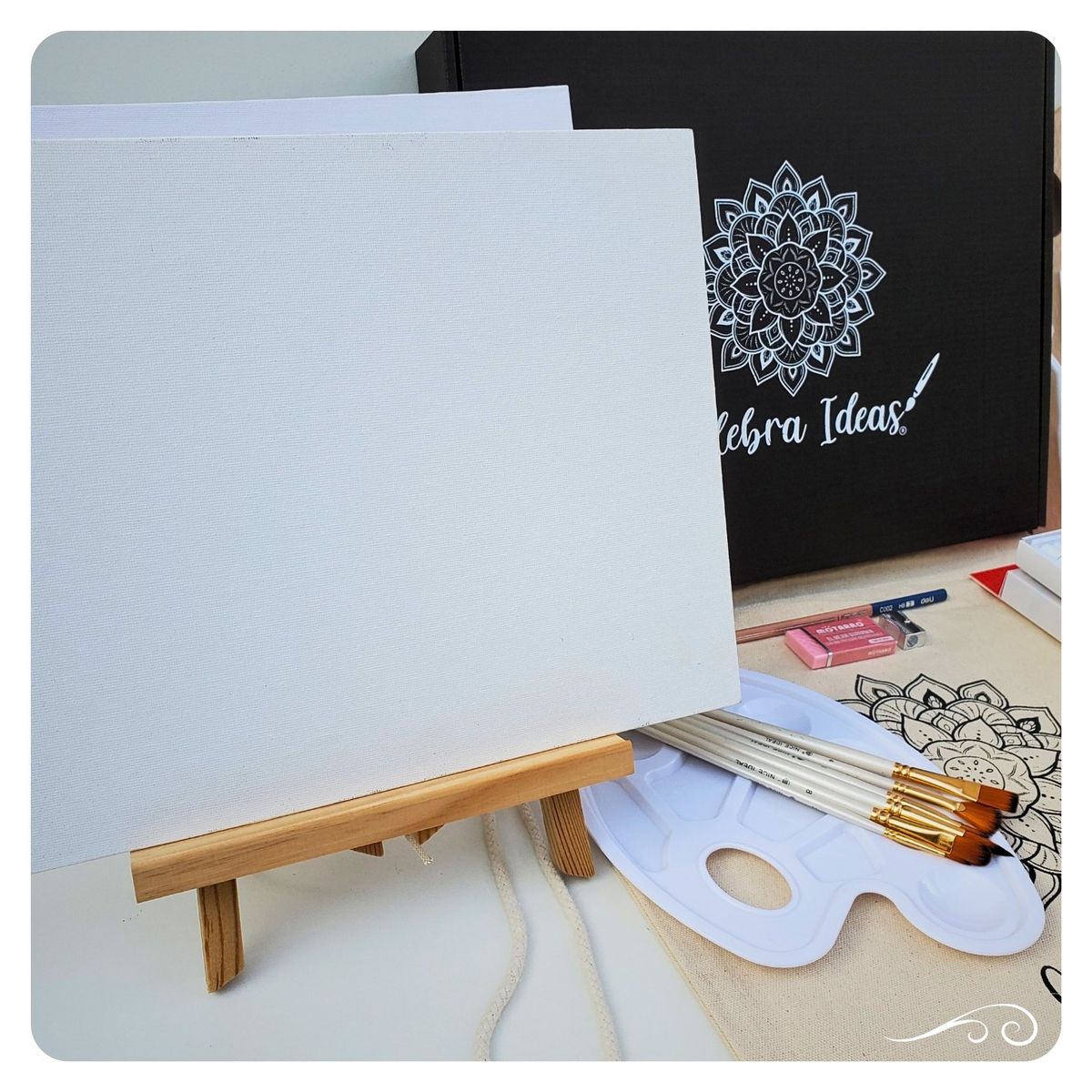 CELEBRA IDEAS - Set Arte Pinturas Acrílicas Kit arte 45 Piezas 24 Colores
