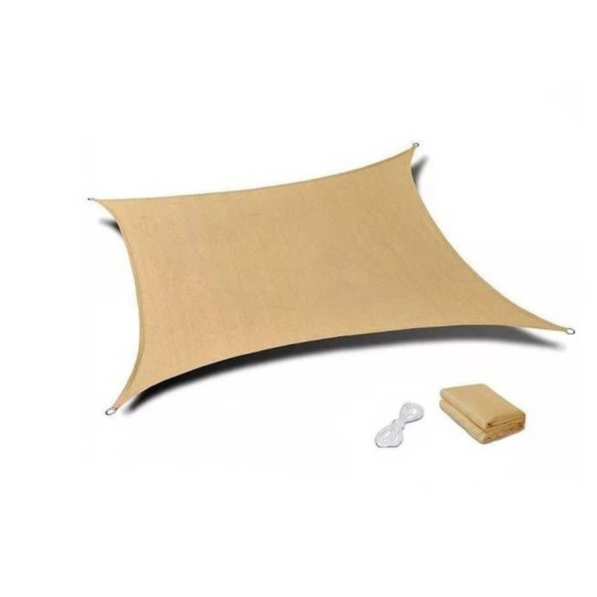 ANGELES DEL HOGAR - Toldo Vela Cuadrado Sombreado 4x4 mts