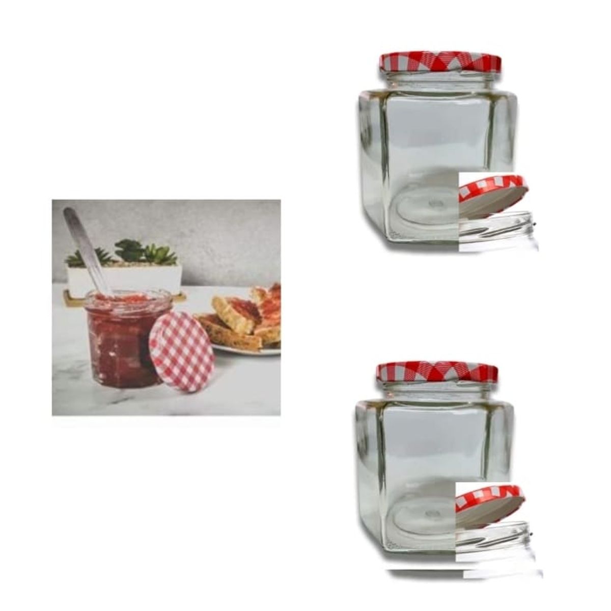 GENERICO - Frasco De Vidrio Con Tapa