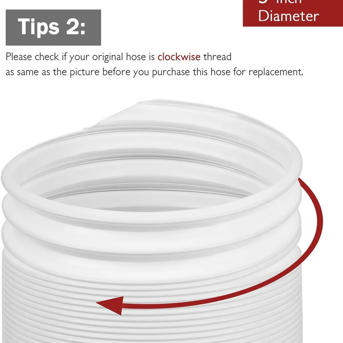 KUANGYE - Tubo Salida Aire Acondicionado Portátil 13cm×150cm