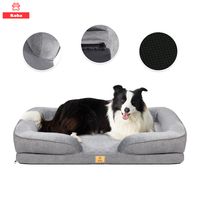 Cama Antiestres Perro Colchon Ortopedica 90x63cm Grande Gris